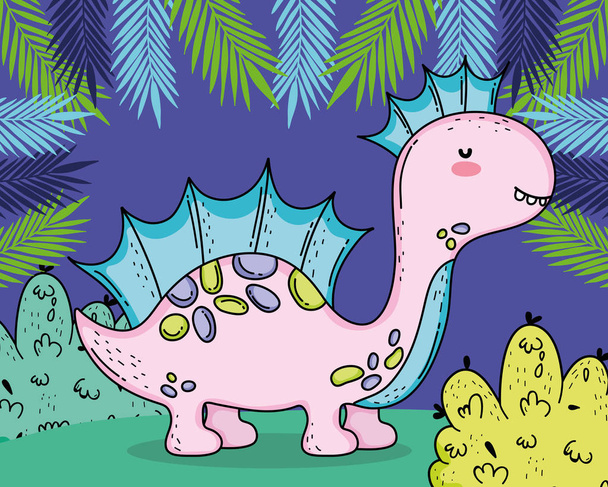 мила корітізавр доісторична дика природа з рослинами
 - Вектор, зображення