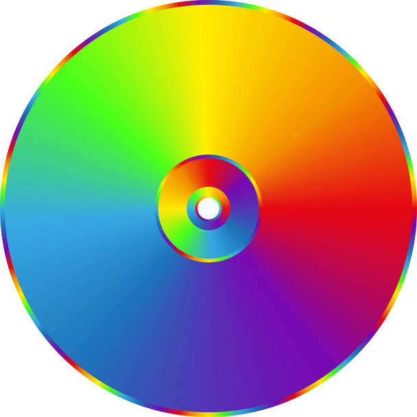 Радужный диск CD DVD изолирован на прозрачном фоне
. - Вектор,изображение