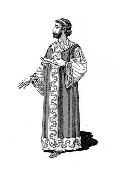 Vestuário da Idade Média
 - Foto, Imagem
