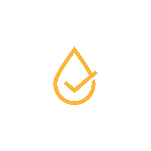 yağ Drop Check Logo vektör simge - Vektör, Görsel