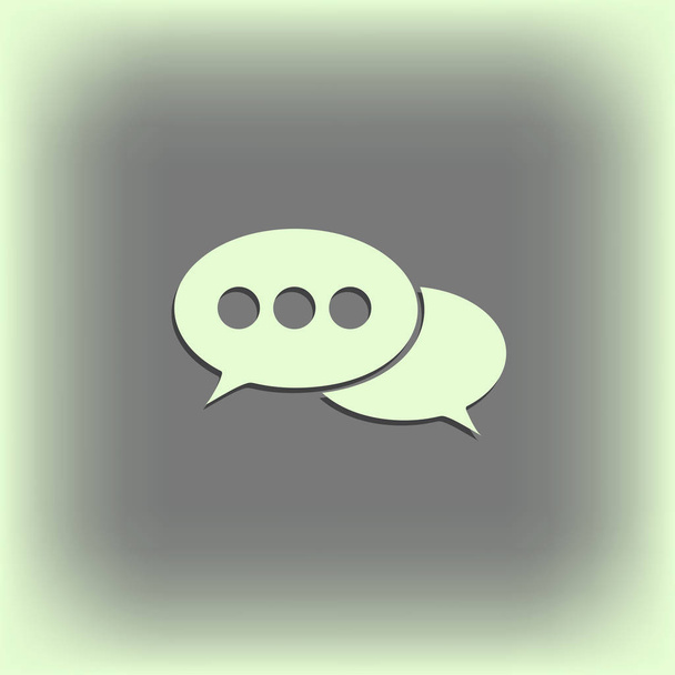Icono del chat. Uno de los iconos web establecidos - Vector, imagen