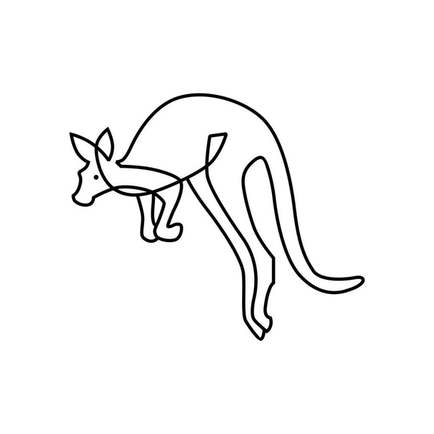 klokan logo vektorové ikony ilustrační linie obrys monolin - Vektor, obrázek