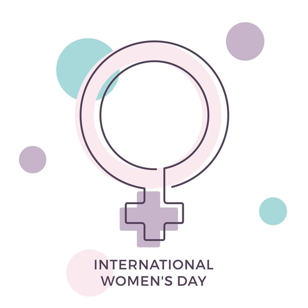 international women's day vector banner illustration - Vector, Image