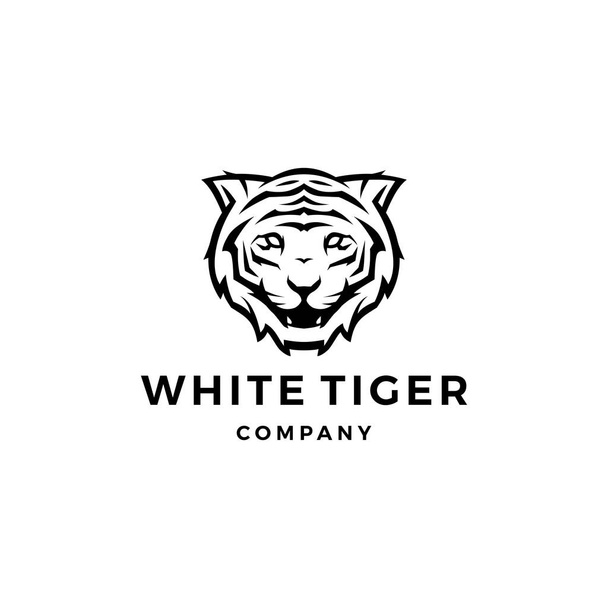 Beyaz Kaplan logo vektör simge tasarlamak - Vektör, Görsel
