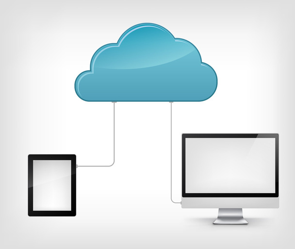 Cloud-Dienst - Vektor, Bild