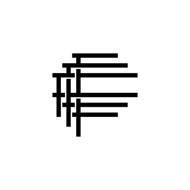 triple f monogram fff letter hipster lettermark logo for branding or t shirt design - Vector, Image