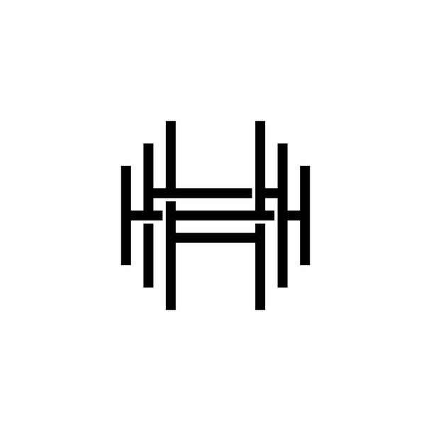 Triple h monogram hhh letter hipster lettermark logo for branding or t shirt design
 - Вектор,изображение