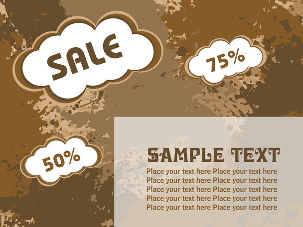 75% and 50% discount banner - Vector, Image