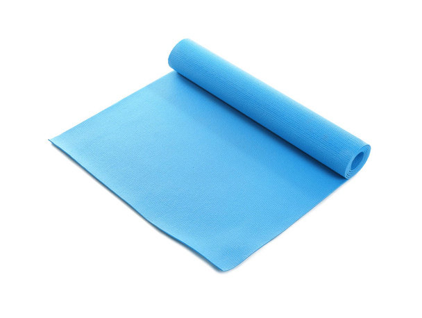 Color yoga mat on white background - Photo, Image