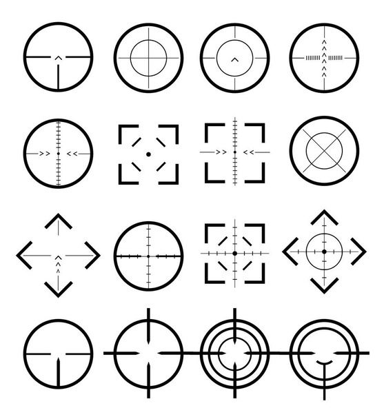 Different icon set of targets and destination. Target and aim, targeting and aiming. Different icon set of targets and destination. - Vector, Image