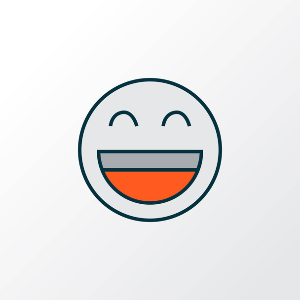 Simbolo linea colorata icona sorriso. Elemento emoticon felice isolato di qualità premium in stile trendy
. - Vettoriali, immagini