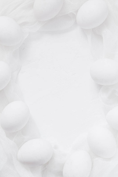 White easter background eggs - 写真・画像