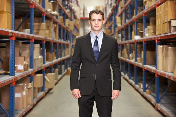 Portrait Of Manager In Warehouse - Foto, imagen