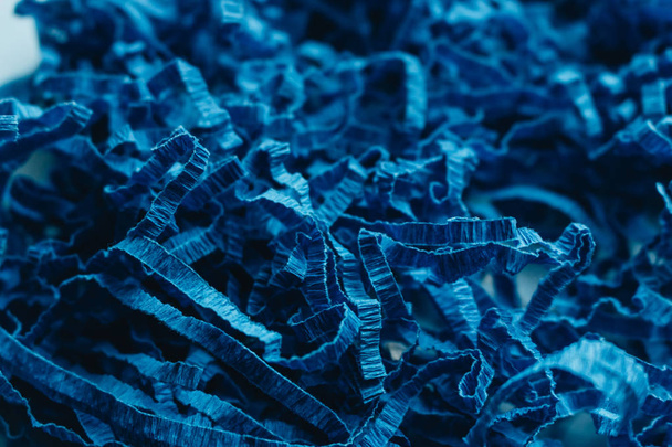 Makrofoto von blauem Papier Dekormaterial - Foto, Bild