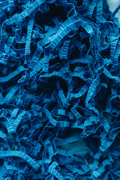 makro fotografie modrého papíru dekorem materiálu - Fotografie, Obrázek