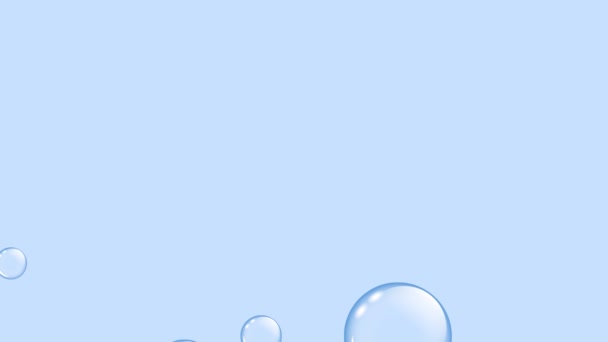 vliegende blauwe transparantie zeepbellen - Video