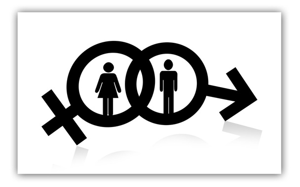 Αλληλοσυνδεόμενα αρσενικό/θηλυκό σύμβολο - Φωτογραφία, εικόνα