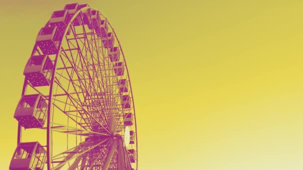 Ferris wheel. High carousel against the sky. Yellow - Footage, Video