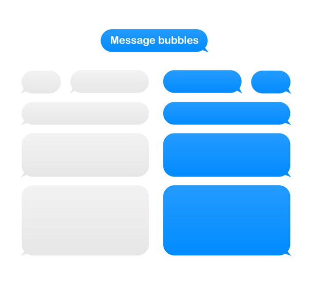 Plantilla de diseño de burbujas de mensaje para chat de mensajero. Ilustración vectorial
. - Vector, imagen