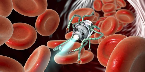 Nanobot nel sangue, nanotecnologia concetto medico
 - Foto, immagini