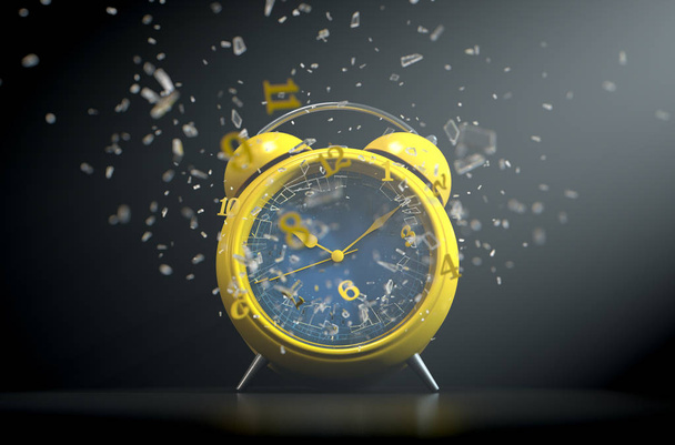 Relógio de mesa tempo esmagando
 - Foto, Imagem