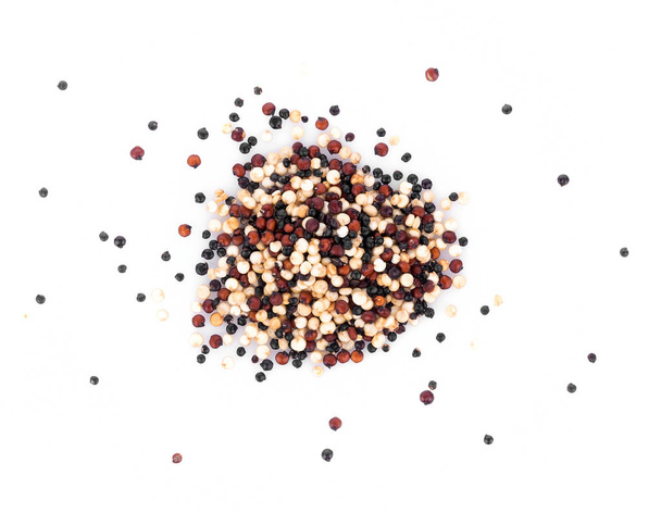 Real quinoa seeds isolated on white background - Photo, image