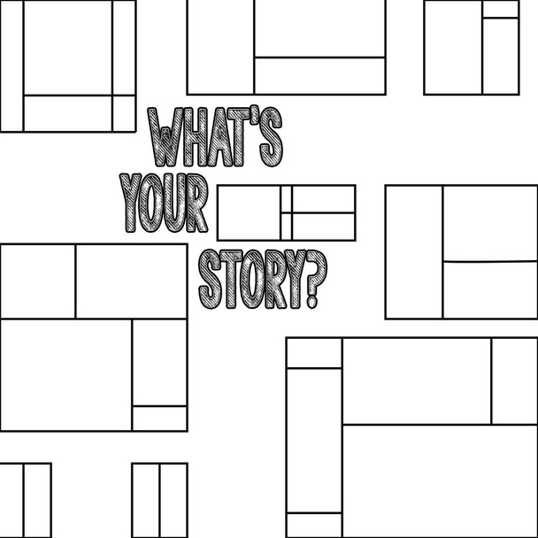 Texto de caligrafia What S Your Storyquestion. Conceito significado Conectar Comunicar Conexão de Conectividade
. - Foto, Imagem
