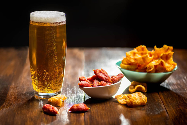 beer, snack, chips - Fotó, kép