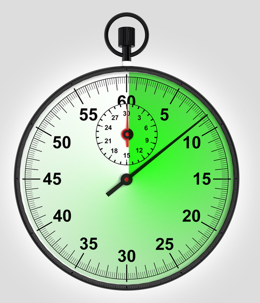 Kronometre çalıştıran yeşil Önden Görünüm - Fotoğraf, Görsel