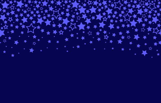 Textura infinita de estrellas que caen sobre fondo azul. Patrón sin costuras. vector plano
 - Vector, imagen