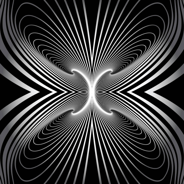 Abstract pattern. 3D illusion. Lines texture. - Vector, Image