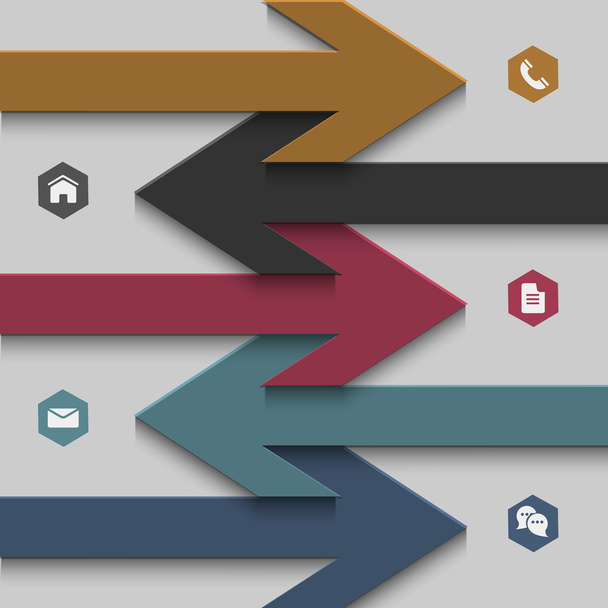 Trendy banner-arrow design for website templates - Vektori, kuva