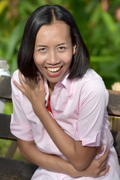 Beautiful Filipina Adult Female Laughing - Фото, изображение
