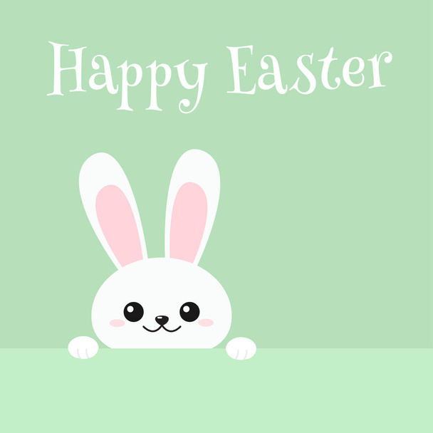 Feliz cartão de saudação coelho Páscoa
 - Vetor, Imagem