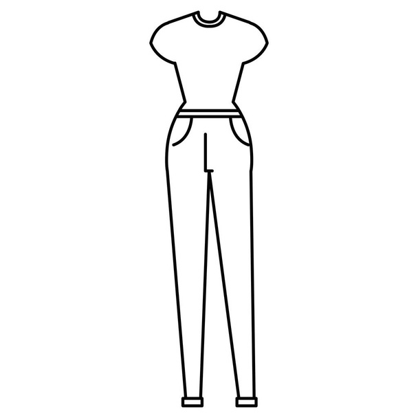 vrouwelijke kleding mode-icoon - Vector, afbeelding