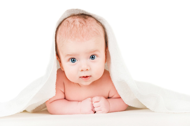 Beautiful baby with a towel - Photo, Image