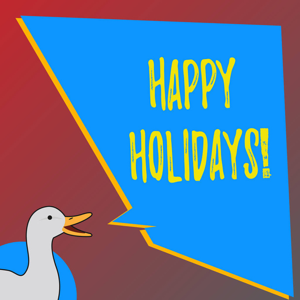 Text sign showing Happy Holidays. Conceptual photo Greeting Celebrating Festive Days. - Photo, Image