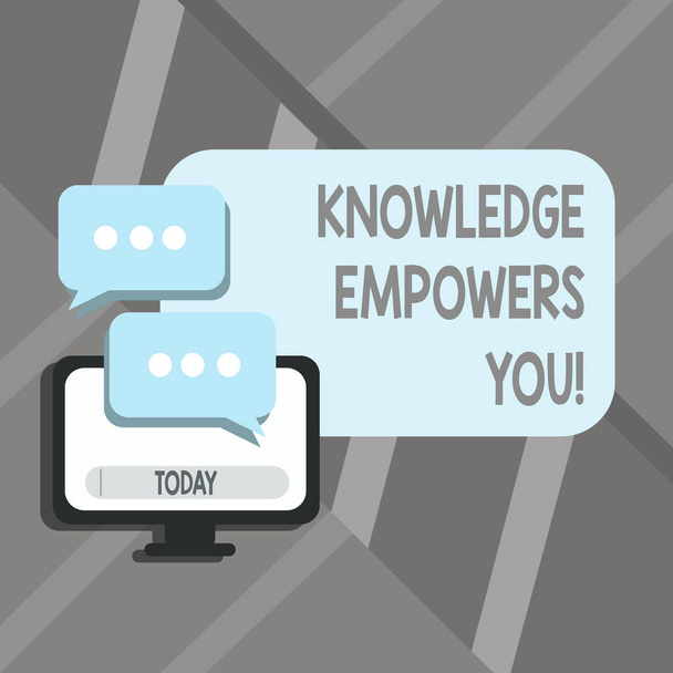 Написання тексту "Знання дає вам змогу". Бізнес-концепція освіти відповідальна за досягнення вашого успіху
. - Фото, зображення