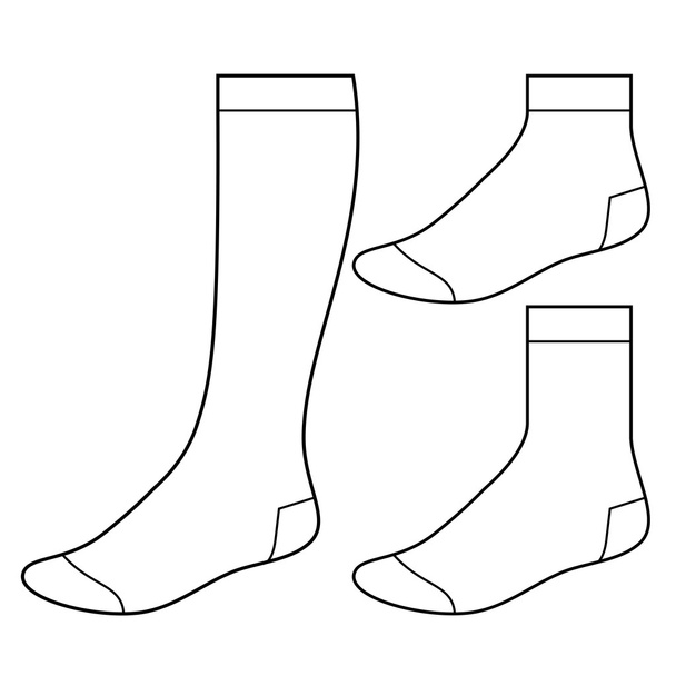Juego de calcetines en blanco
 - Vector, Imagen