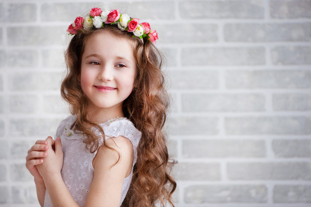 Portrait of a beautiful little girl - Фото, изображение