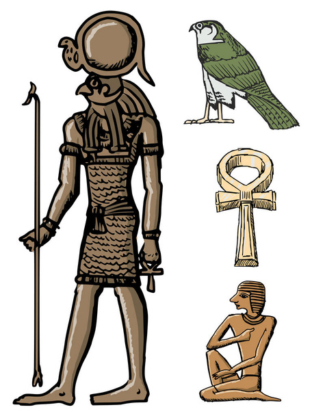 Motyw starożytnego Egiptu - Wektor, obraz