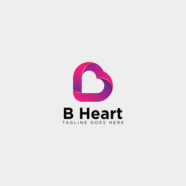 letra B citas amor logotipo plantilla vector ilustración icono elemento aislado
 - Vector, imagen