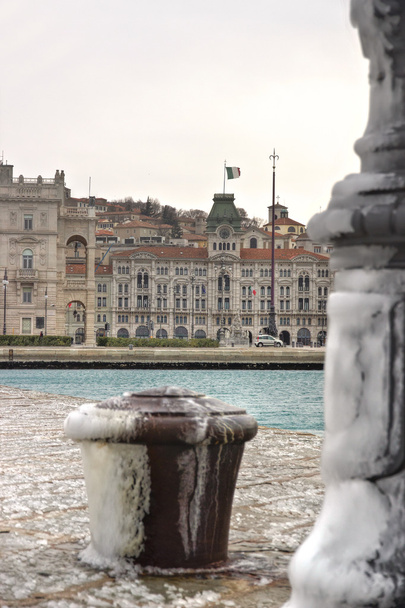 View of Trieste ice and "Piazza Unità" - Zdjęcie, obraz