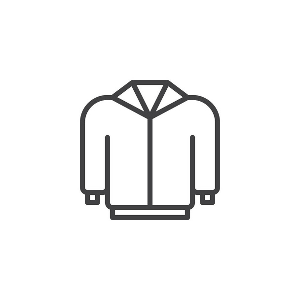 Hoodie jacket outline icon. linear style sign for mobile concept and web design. Sweatshirt simple line vector icon. Symbol, logo illustration. Pixel perfect vector graphics - Vektor, obrázek