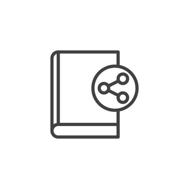 Share book outline icon - Vecteur, image