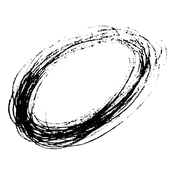 Lápiz dibujado a mano garabato forma de elipse
 - Vector, imagen