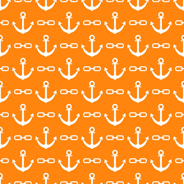 Seamless pattern with anchors and chains - Vetor, Imagem
