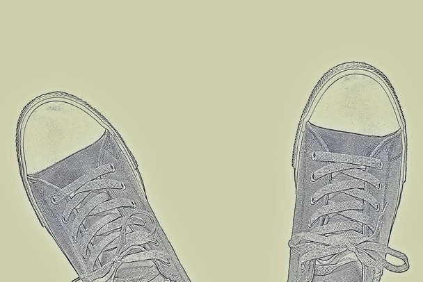 muodikas kuntosali kengät lähikuva valkoisella taustalla
 - Valokuva, kuva