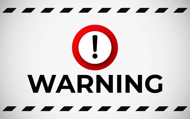 Warning attention banner - Vector, Image