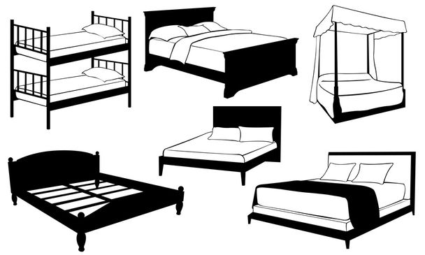 Кровати
 - Вектор,изображение